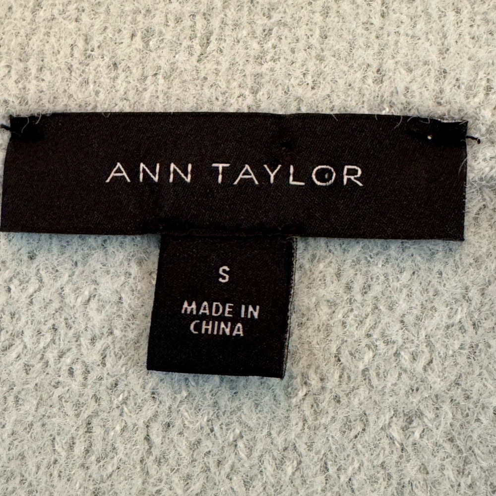 Ann Taylor Sage‎ Green Knit Blazer Cardigan Sweater Pockets Small RN77379 - Picture 7 of 7